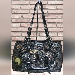 Sharif Floral Shimmer Shoulder Bag